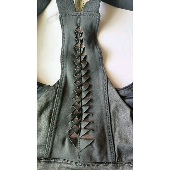 Free People FP Movement Sports Bra Size XS Gray Mesh Racerback Medium Support - Picture 4 of 5